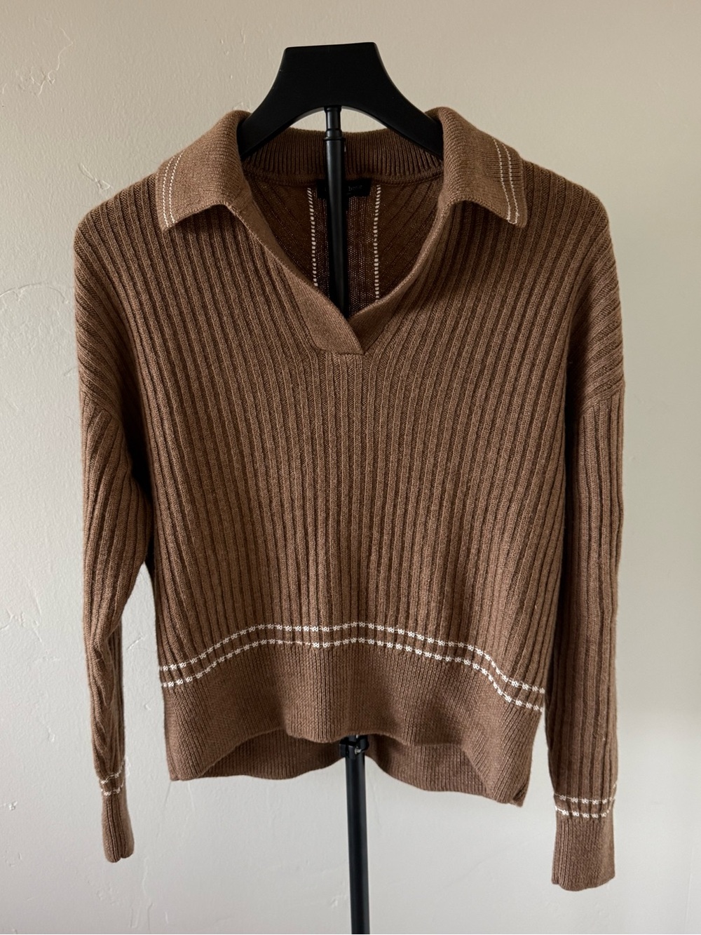 rag & bone Ribbed Monti Polo Sweater in Brown Size M - Picture 2 of 8